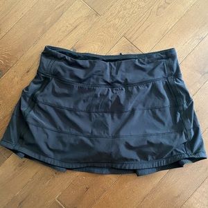 Black Lululemon Rival Pace Skirt
